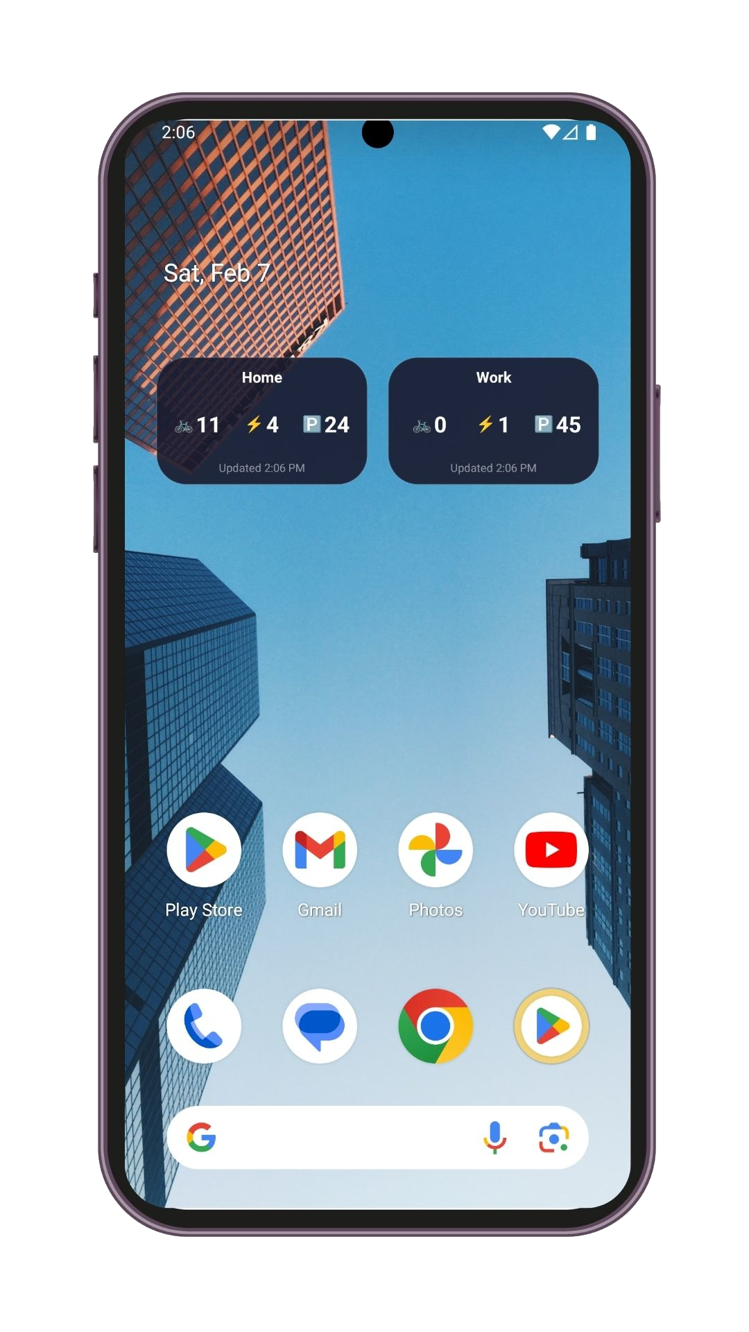 Dock Widget on home screen